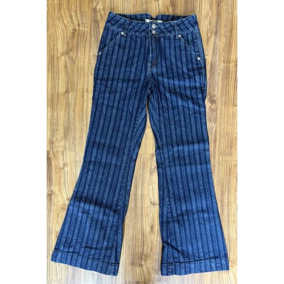 Rock and Roll Womens Striped Cowgirl Flare Jeans 27X32 Lainey Wilson‎ - Picture 1 of 6